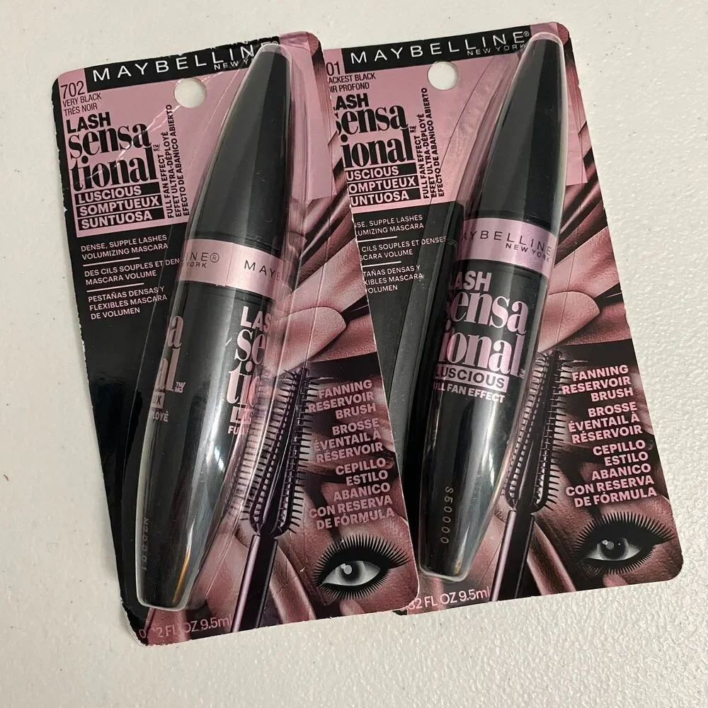 Maybelline Very Black 702 Lash Sensational Luscious Washable Mascara Set of 2